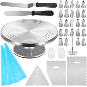 35-piece aluminum alloy cake turntable set with tools - gallery 2