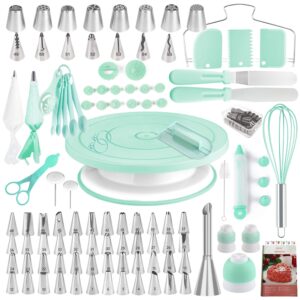 356-piece green cake decorating kit with piping tools