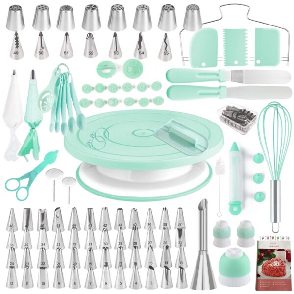 356-piece green cake decorating kit