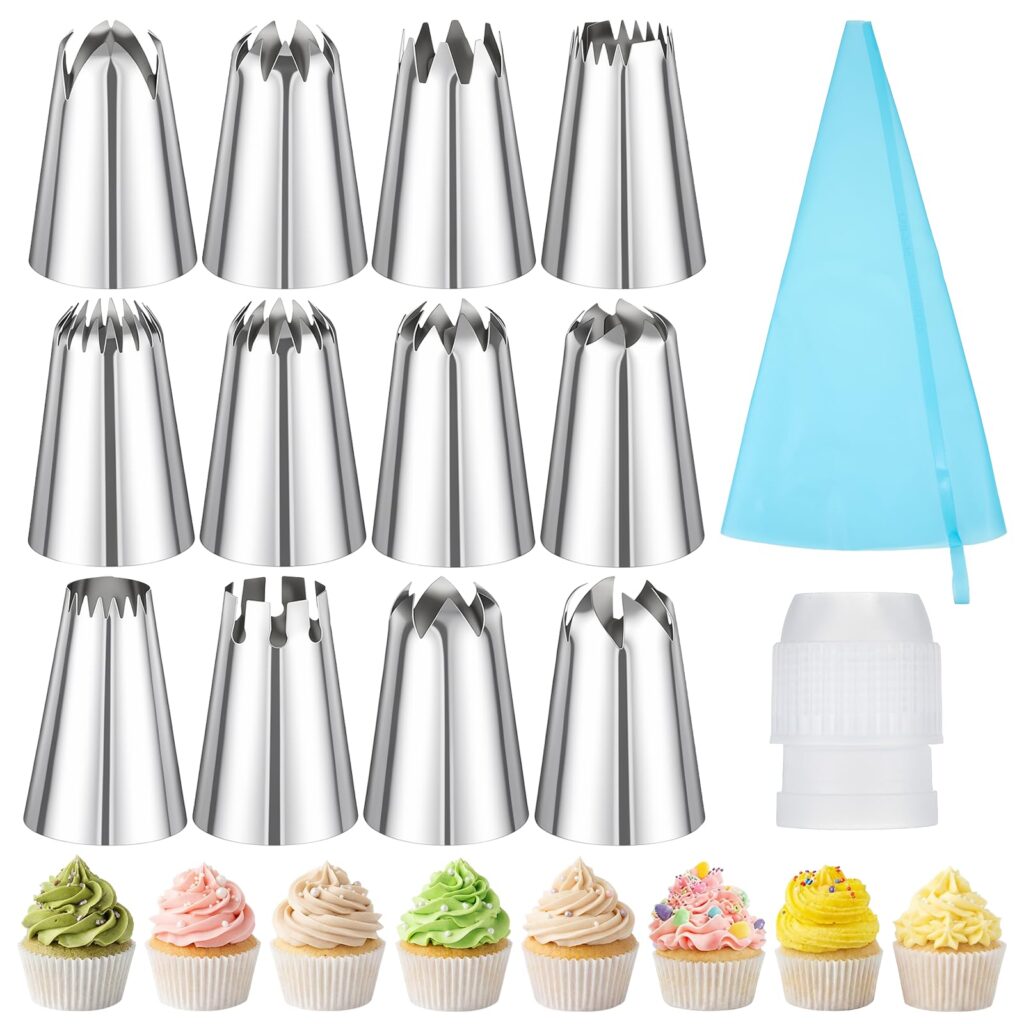 Professional 16 Pcs Stainless Steel 304 Pink Pastry Piping Nozzles Set | Willia