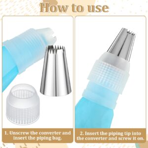 16-piece pink stainless steel pastry nozzles - gallery 2