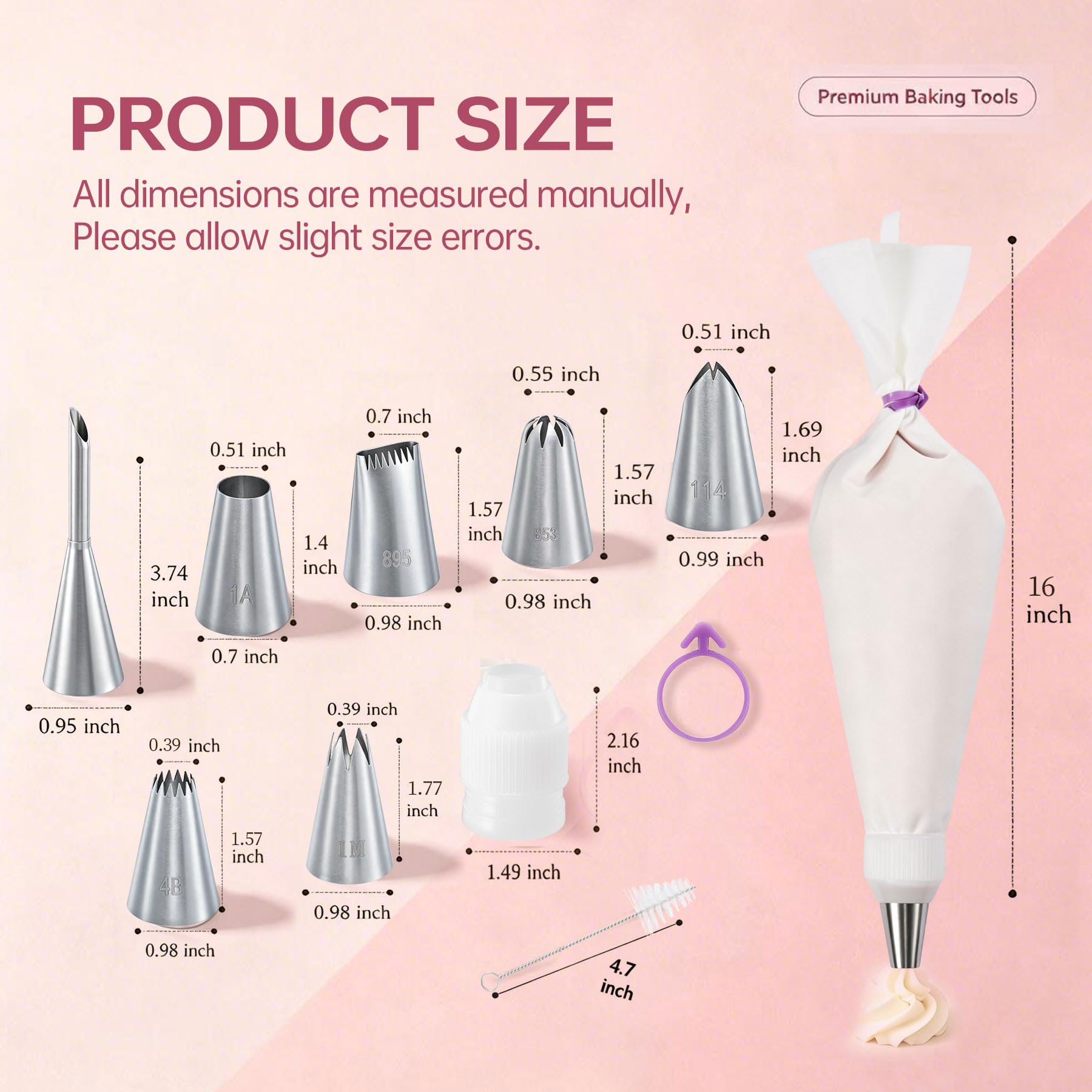 eco-friendly cotton piping bags and tips 16 inch - gallery 3