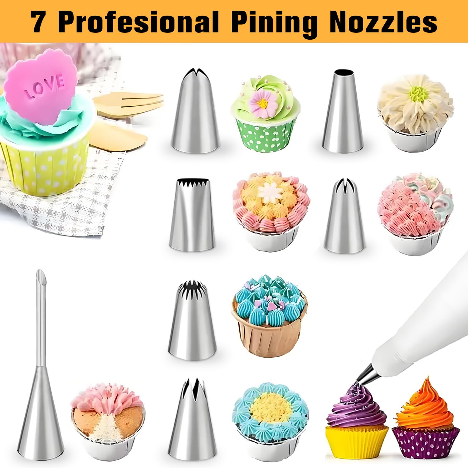 14-piece seamless stainless steel Russian piping nozzles - gallery 2