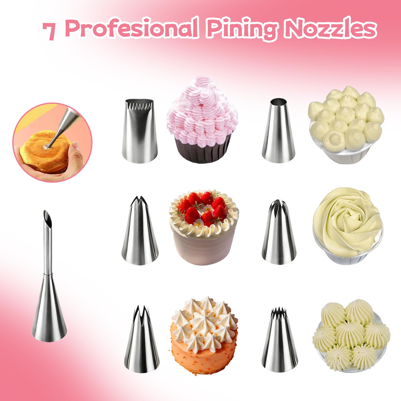 15-piece piping bags and tips set 16 inch - gallery 2