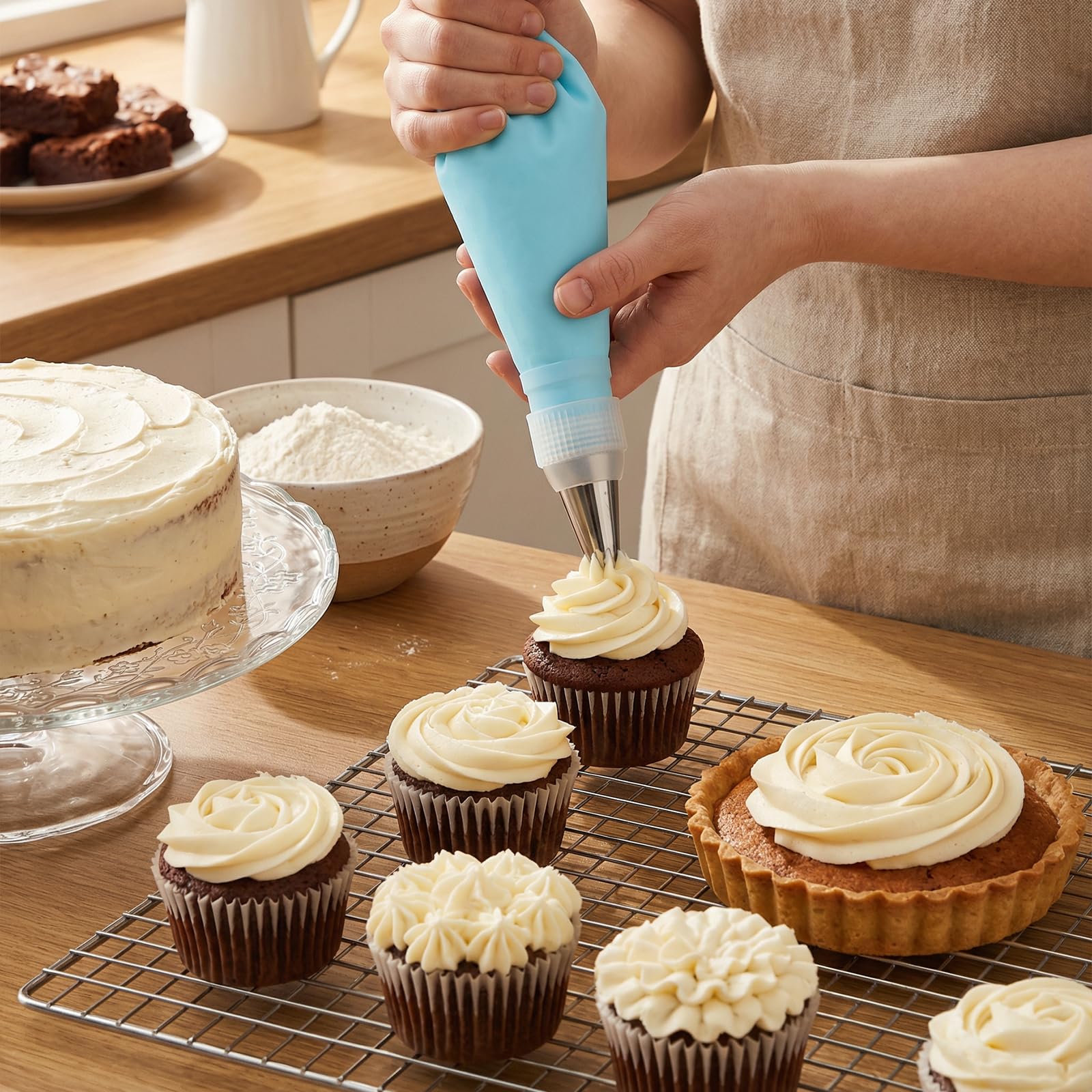 16-piece pink stainless steel pastry nozzles - gallery 5