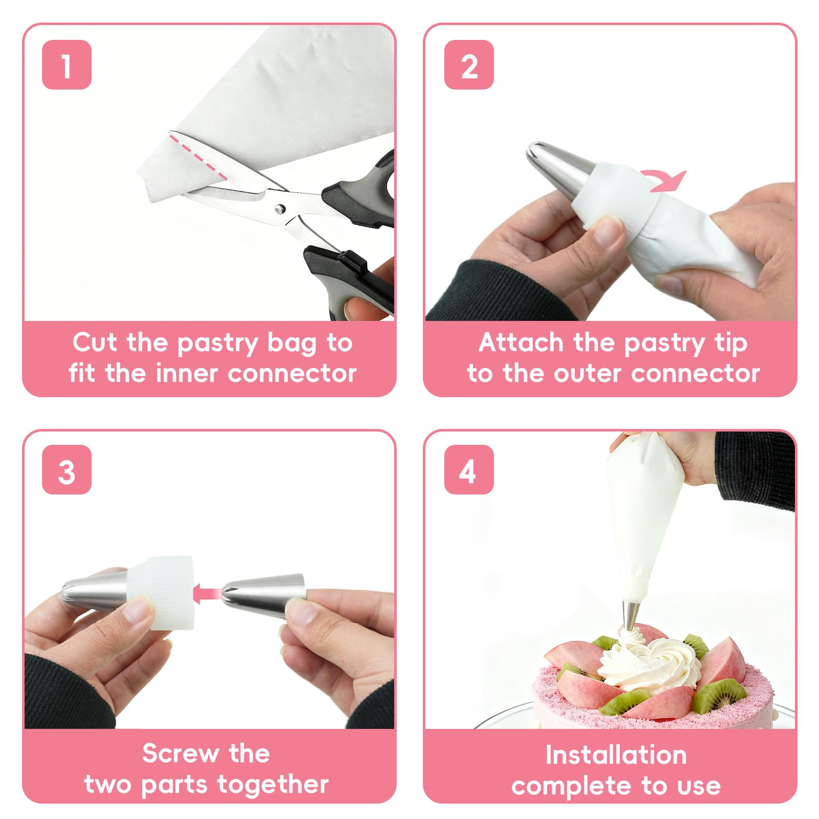 15-piece piping bags and tips set 16 inch - gallery 3