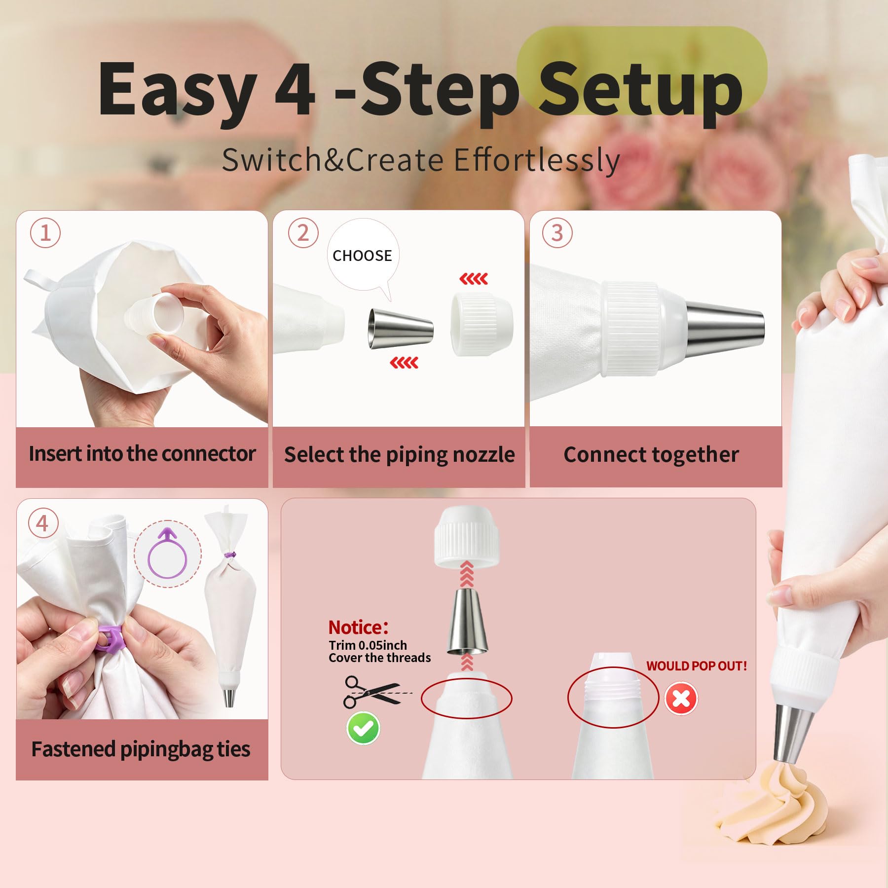 eco-friendly cotton piping bags and tips 16 inch - gallery 5