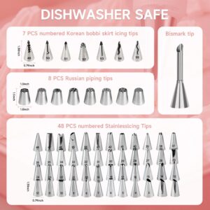 137-piece pink cake decorating kit with piping tools - gallery 1