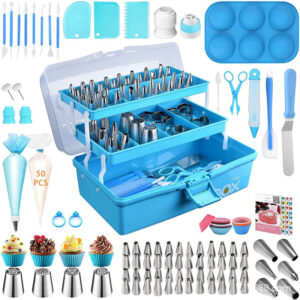 236-piece food grade stainless steel piping nozzles set - gallery 1