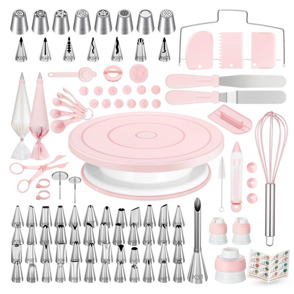 158 Cake Decorating Kit Baking Supplies Tools for Beginners & Pros