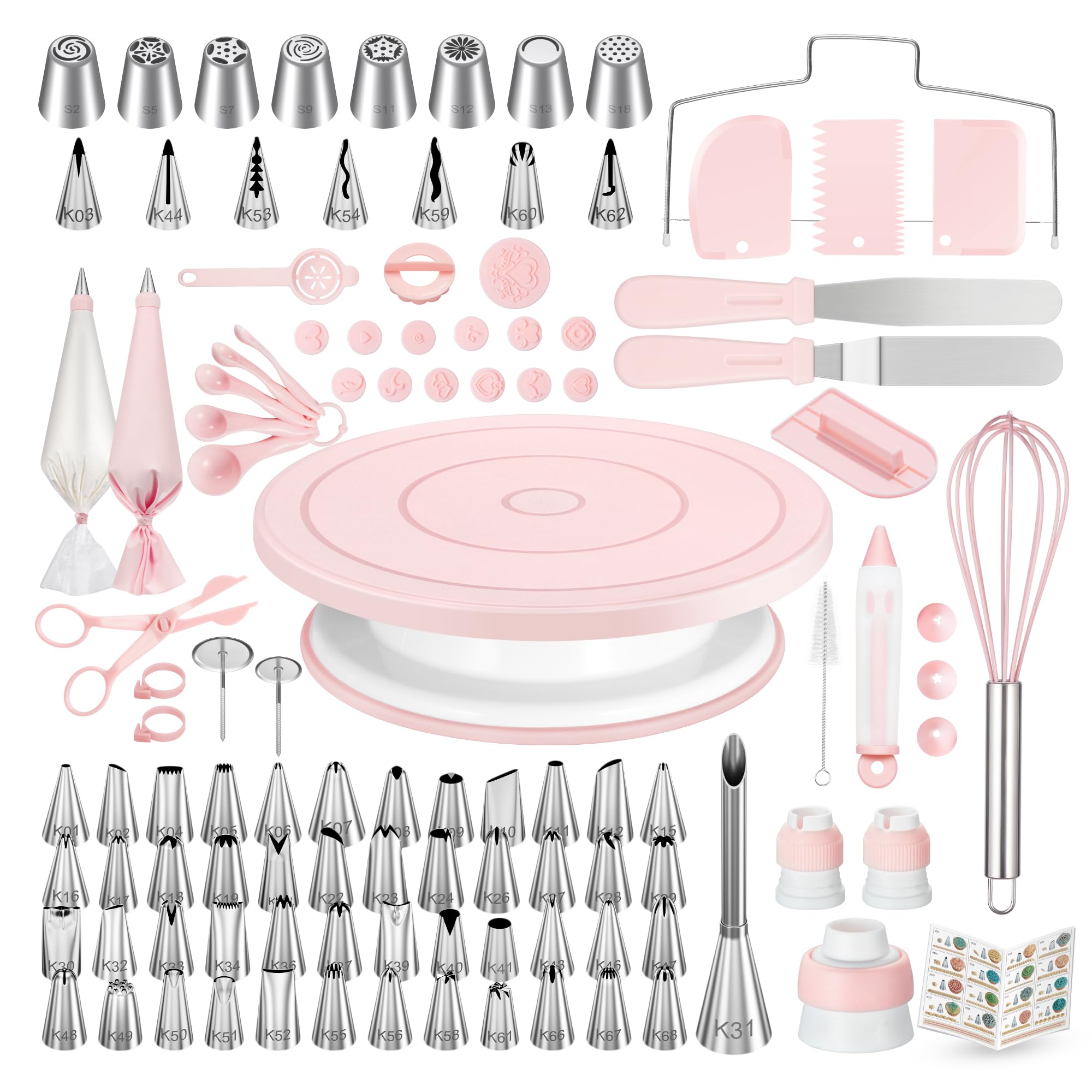 158 Cake Decorating Kit Baking Supplies Tools for Beginners & Pros