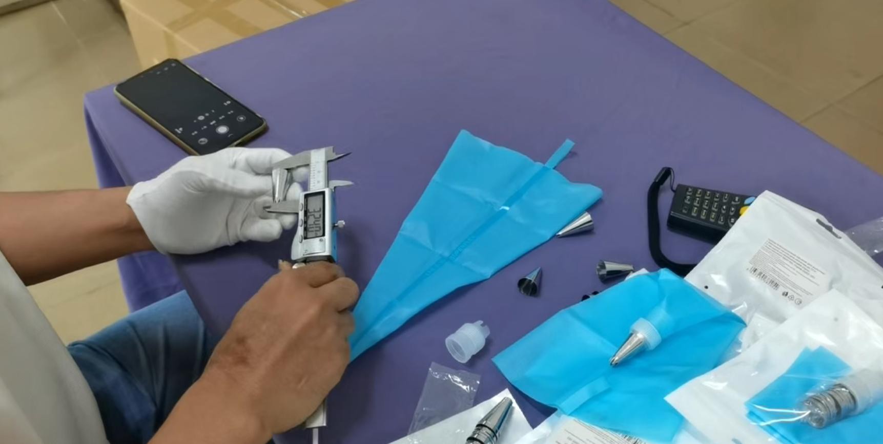 Dimensional inspection of piping nozzles with a digital caliper