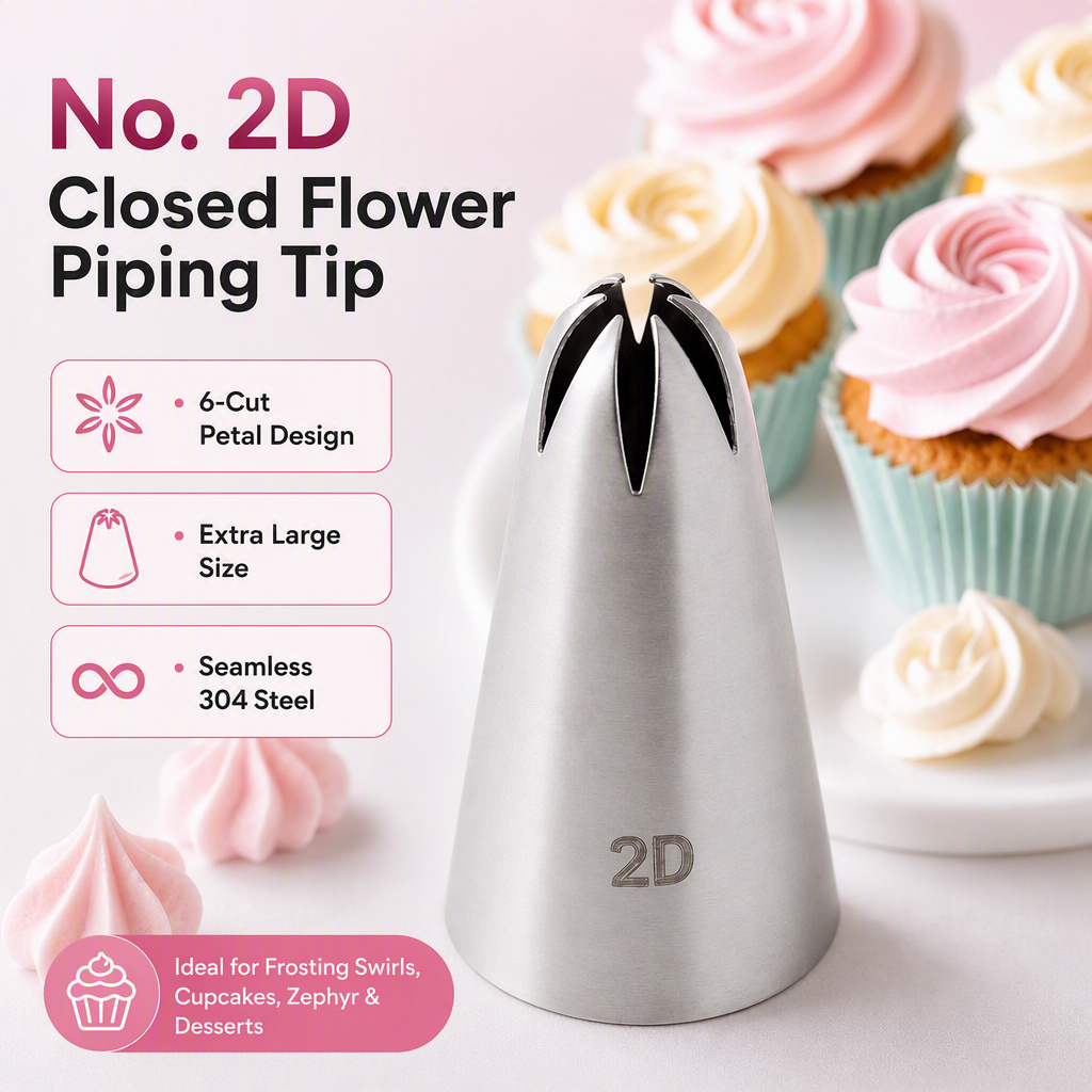 No. 2D 6-cut drop flower closed star piping nozzle product detail